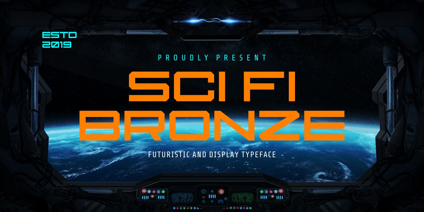 Schriftart Sci Fi Bronze